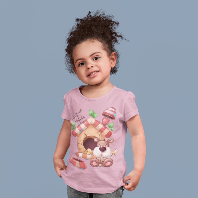 Camiseta Cartoon de Cães (Dog Cartoon T-Shirt)