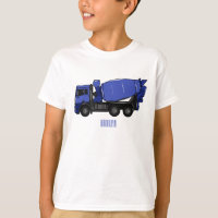 Cartoon de caminhão de transporte misto em betão