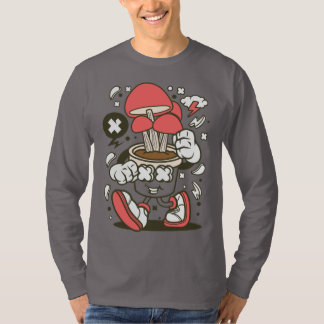 Camiseta Cartoon de Caráter de Cogumelo Potente legal