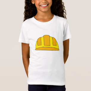 Camiseta Cartoon de chapéu de Duro amarelo
