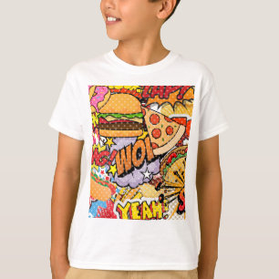 Camiseta Cartoon de comida
