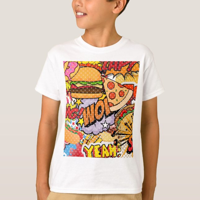 Camiseta Cartoon de comida (Frente)