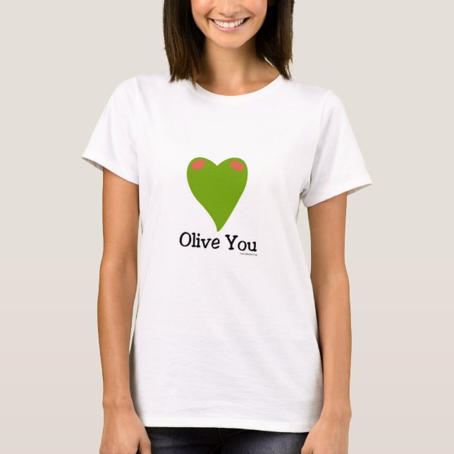 Camiseta Cartoon de Comida Engraçado da Olive You (Frente)
