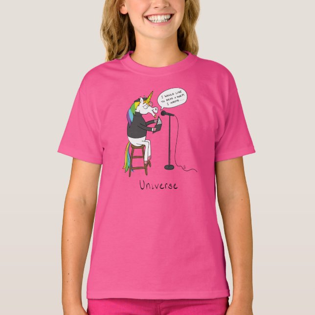 Camiseta Cartoon de cúpula do Unicorn (Frente)