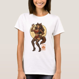 Camiseta Cartoon de Garota do Lobisomem