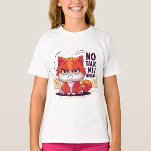Camiseta "Cartoon de Gato Engraçado "Não me fale que estou