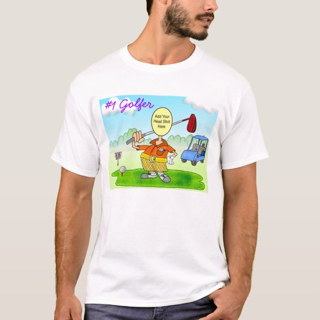 Camiseta Cartoon de Golf Funny (Frente)