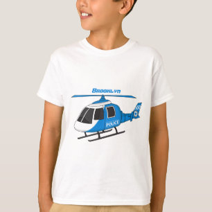 Camiseta Cartoon de helicóptero do Departamento de Polícia