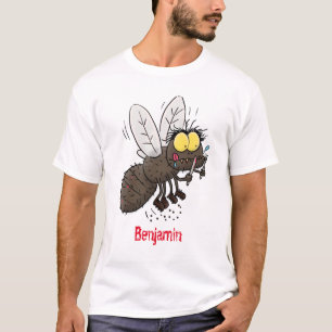 Camiseta Cartoon de insetos com mosca espinhenta