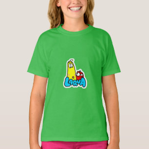 Camiseta cartoon de larva