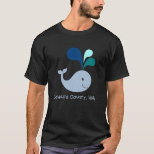 Camiseta Cartoon de Lover de Baleia do Condado de Cowlitz W