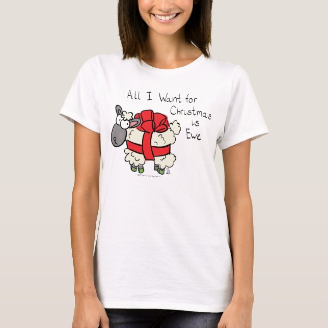 Camiseta Cartoon de Natal Engraçado Feriado (Frente)