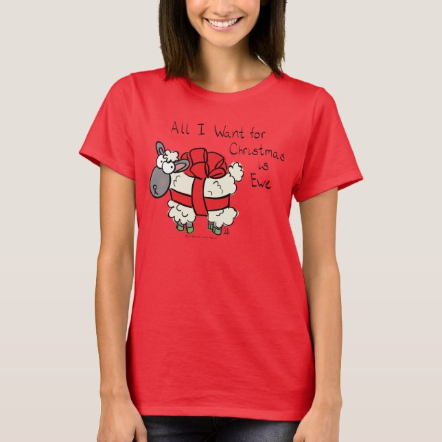 Camiseta Cartoon de Natal Engraçado Feriado (Frente)