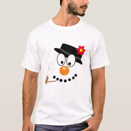 Camiseta Cartoon de Natal Snowman