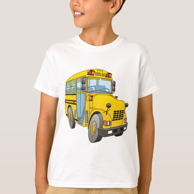 Camiseta Cartoon de ônibus escolar (Frente)