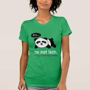 Camiseta Cartoon de Panda Adormecido Fofo