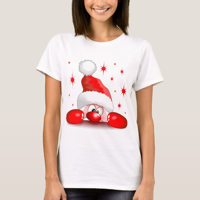 Camiseta Cartoon de papais noeis - Cartoon - Caráter de pon (Frente)