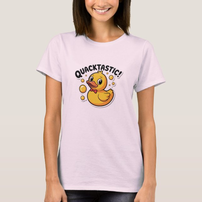 Camiseta Cartoon de pata de borracha quacktasta Camisa-T-sa (Frente)