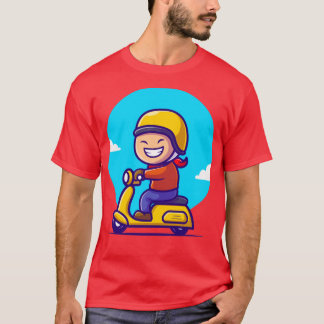 Camiseta Cartoon de Patinete de Rapto Bonito