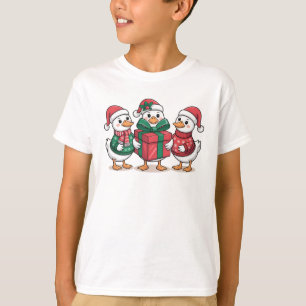 Camiseta Cartoon de Patos de Natal Bonitos Art-68105