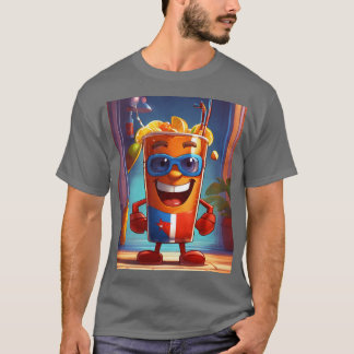 Camiseta Cartoon de personagem de coquetel do Super herói C