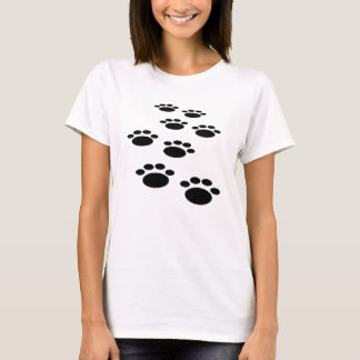 Camiseta Cartoon de Pet Paw Trail