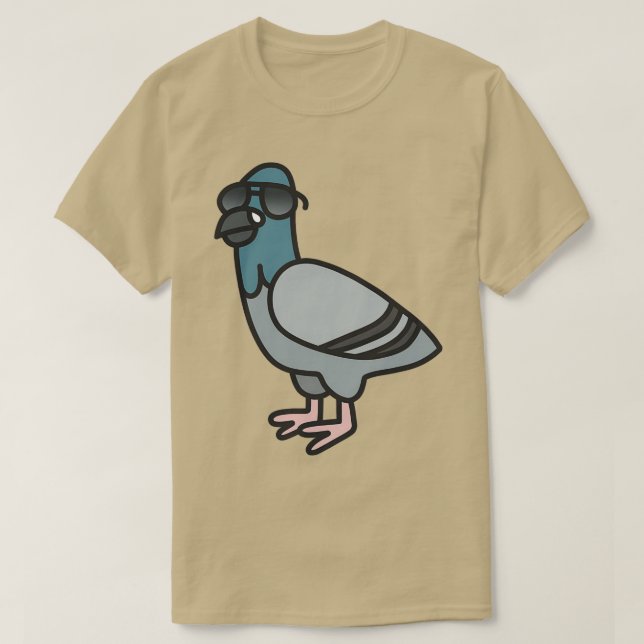 Camiseta Cartoon de Pombo-Aviador (Frente do Design)
