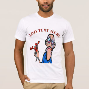 Camiseta Cartoon de Rastreio, adicionar texto Adulto