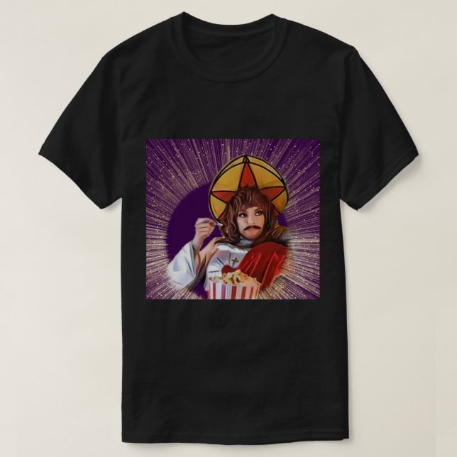 Camiseta Cartoon de roupas de Villanelle jesus matando eve  (Frente do Design)