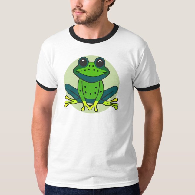 Camiseta Cartoon de Sapo Verde-74742 (Frente)