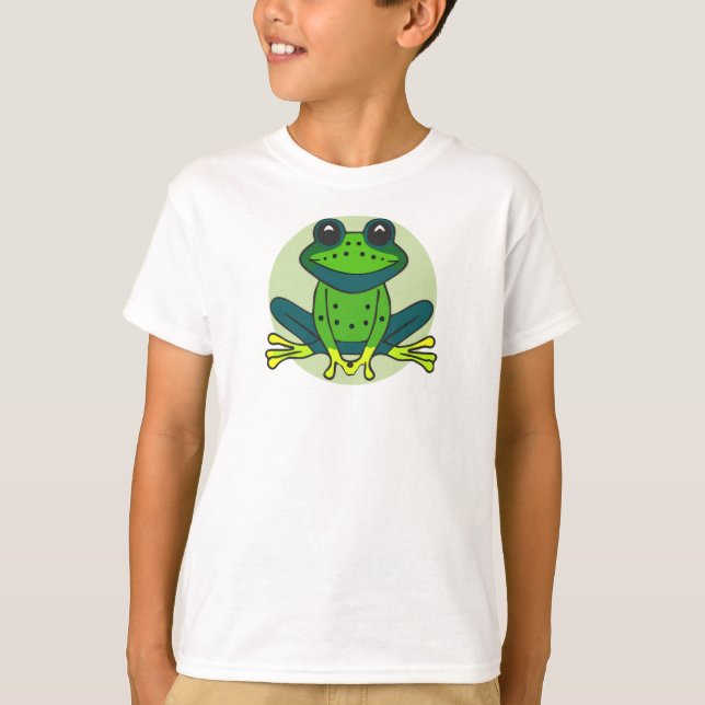 Camiseta Cartoon de Sapo Verde-74742 (Frente)