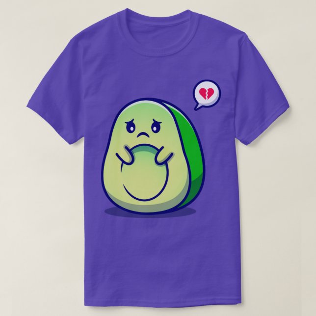 Camiseta Cartoon de Semente de Perder Feliz Avocado (Frente do Design)