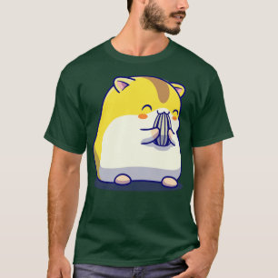 Camiseta Cartoon de sementes de girassol de Hamster giratór