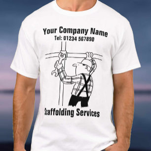 Camiseta Cartoon de serviços de andaimes