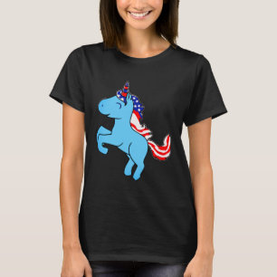 Camiseta Cartoon de Sinalizador Maneiro Azul do Unicorn Pat