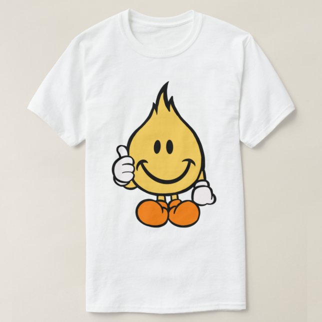 Camiseta Cartoon de Skateboard Flamme (Frente do Design)