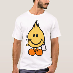 Camiseta Cartoon de Skateboard Flamme