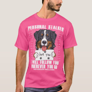 Camiseta Cartoon de Stalker Cachorro Bernese