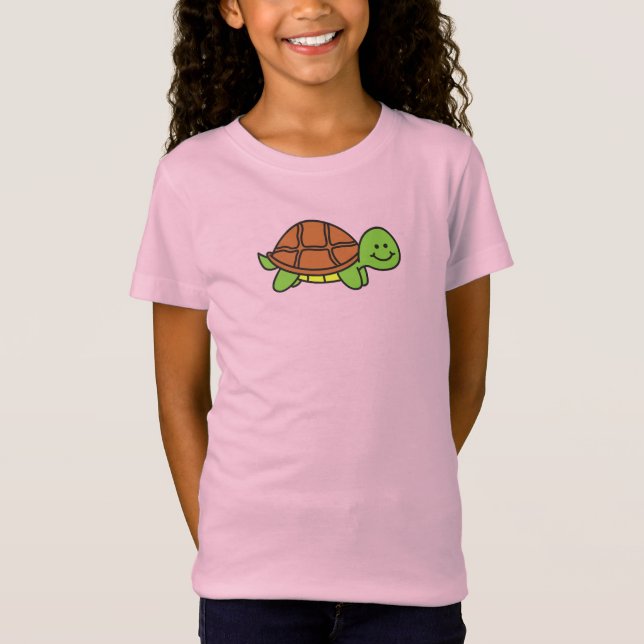 Camiseta Cartoon de Tartaruga Sorridente e Bonita (Frente)