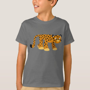 Camiseta Cartoon de vassoura bonito Cheetah Crianças T-Shi