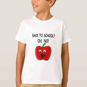 Camiseta Cartoon De Volta À Apple Da Escola