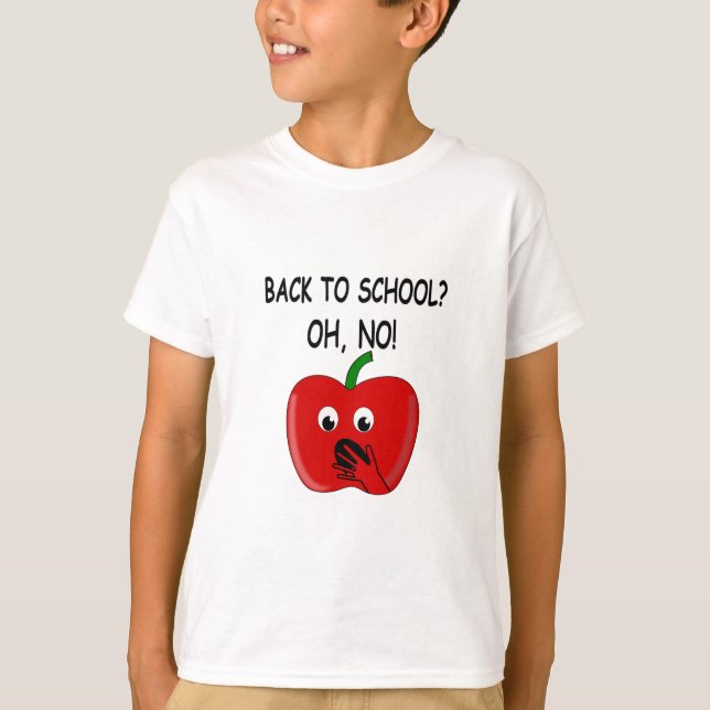 Camiseta Cartoon De Volta À Apple Da Escola (Frente)