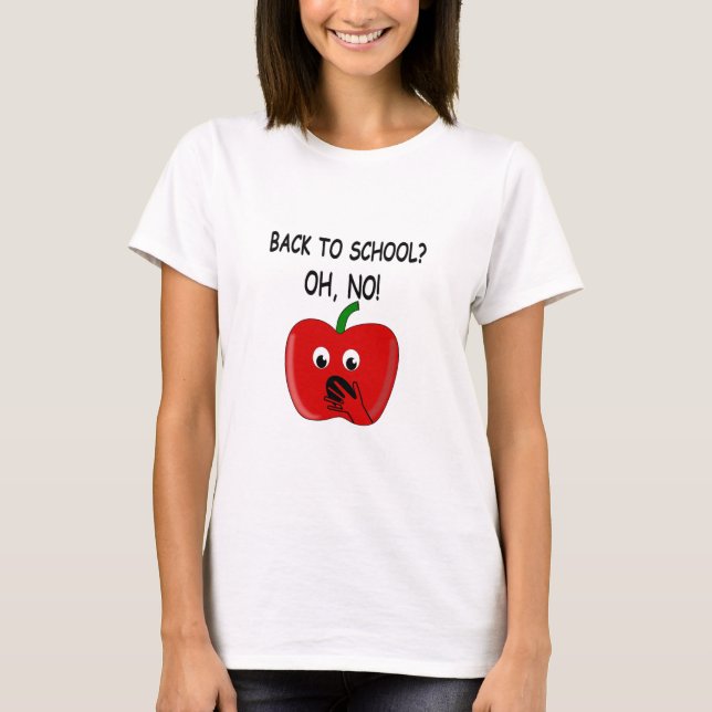 Camiseta Cartoon De Volta À Apple Da Escola (Frente)