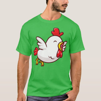 Camiseta Cartoon de Voo de Galinha