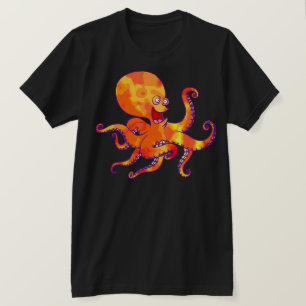 Camiseta Cartoon divertido Octopus T-Shirt