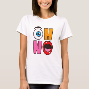 Camiseta Cartoon Divertido “Oh Não”