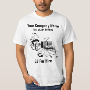 Camiseta Cartoon DJ for Hire para Personalizar