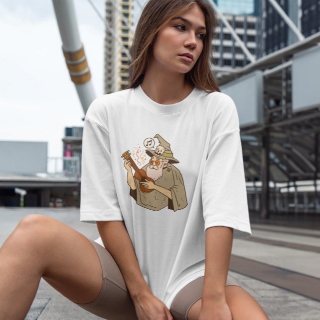 Camiseta Cartoon do Assistente Ukelele (Criador carregado)