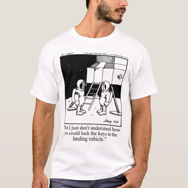Camiseta Cartoon do Astronauta Engraçado (Frente)
