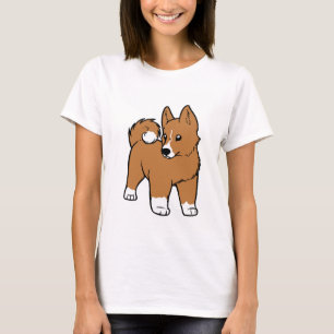 Camiseta cartoon do basenji